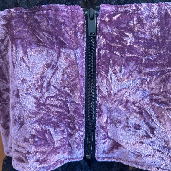 Dolls Kill Widow Mauve Velvet Corset Top - Picture 5 of 7